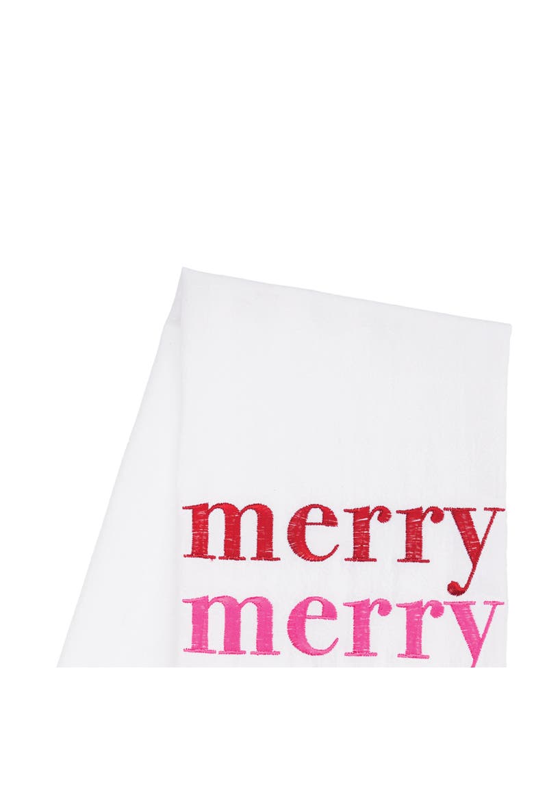 Boho Merry Towel, Alternate, color, White