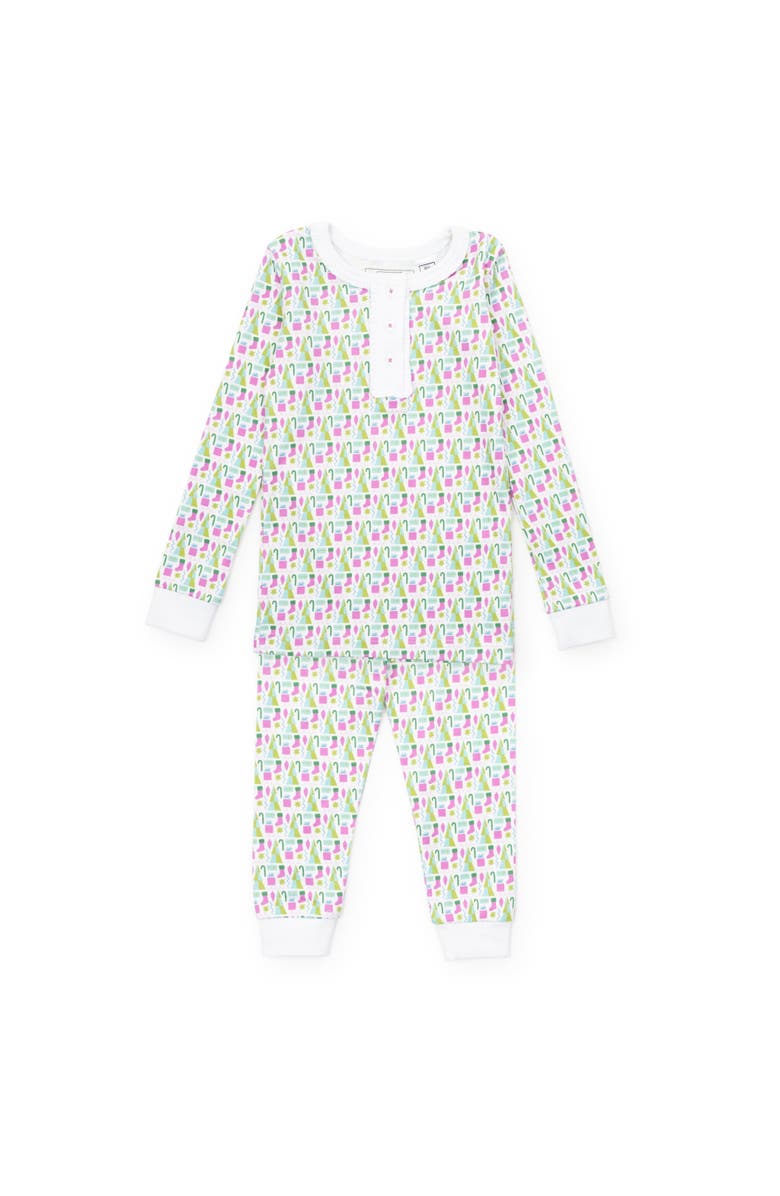 Lila and Hayes Alden Girls' Pajama Pant Set, Main, color, Mod Holiday Pink