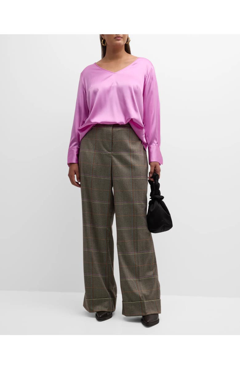 Gabriella Rossetti Vittoria Silk V-Neck Blouse, Alternate, color, 