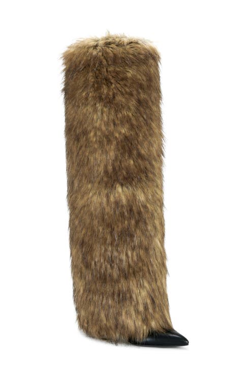 Langleye Faux Fur Over-the-Knee Stiletto Boot (Women)