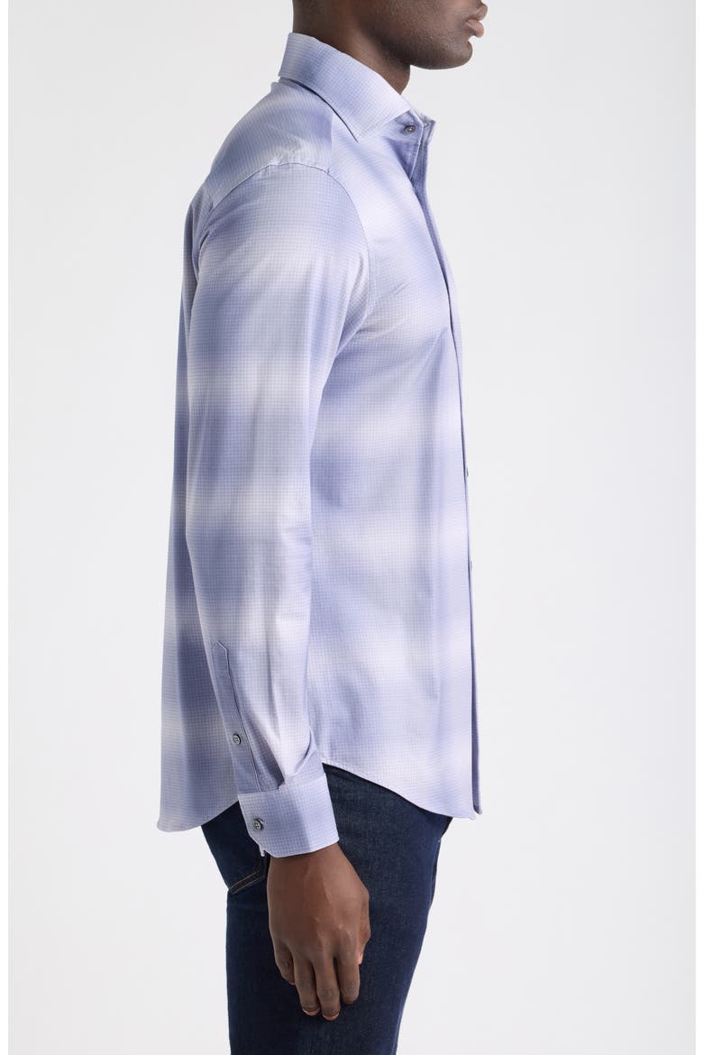 Devon OoohCotton® Print Button-Up Shirt, Alternate, color, ORCHID