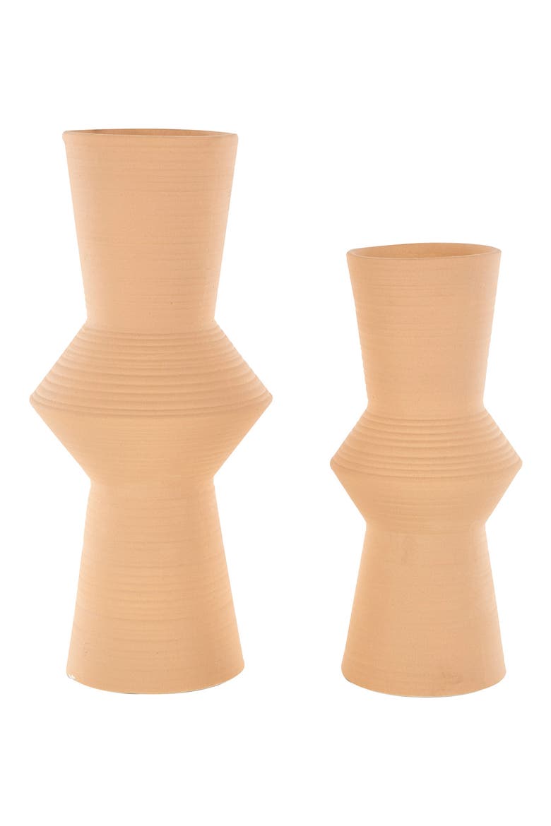 Brown Ceramic Vase - Set of 2, Alternate, color, BROWN