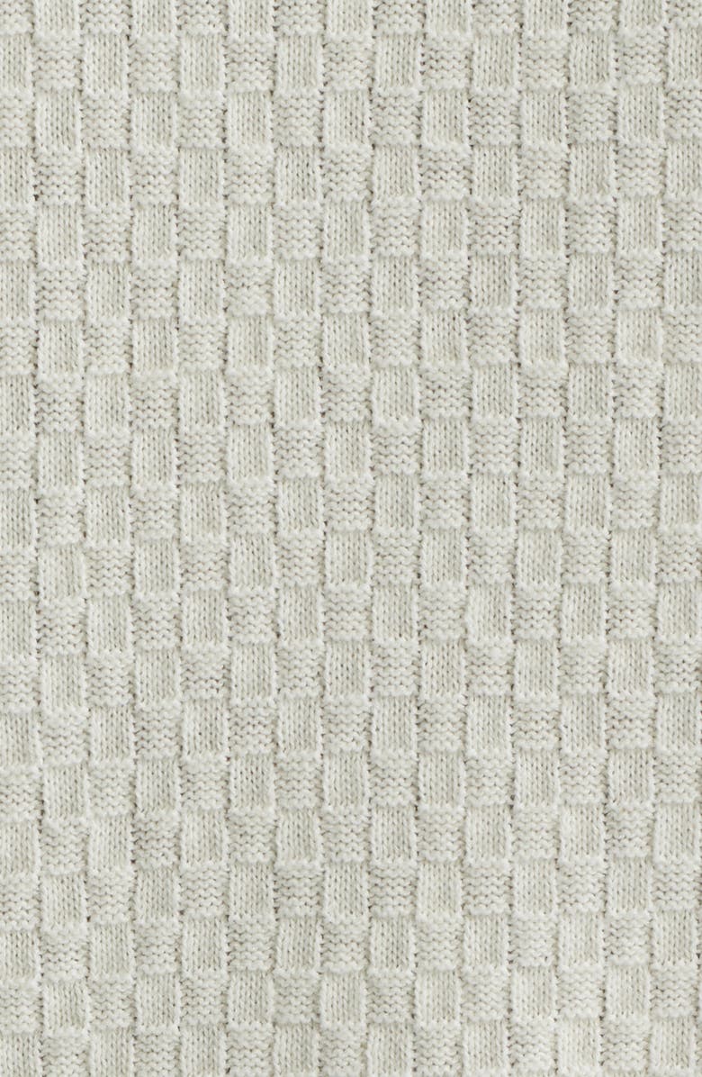 MALBON Navarro Textured Cotton Zip Polo, Alternate, color, Cream
