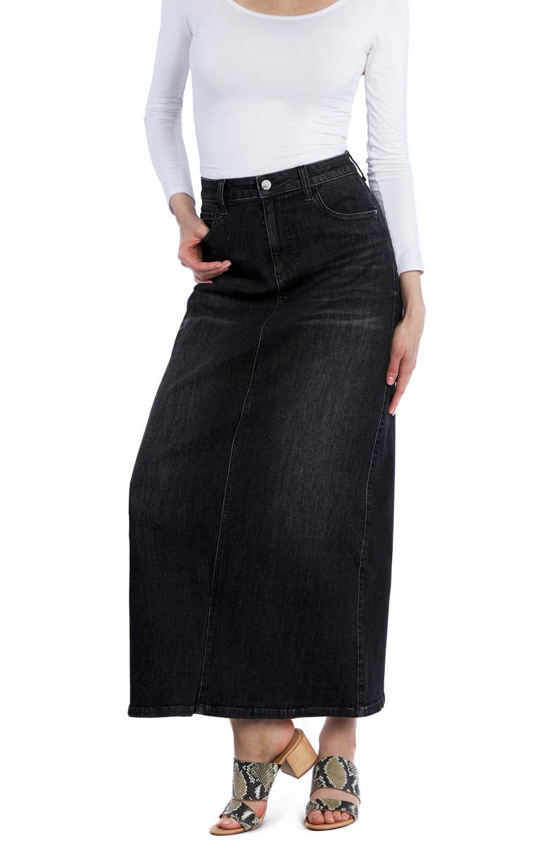 Wash Lab Denim Denim Maxi Skirt, Alternate, color, 