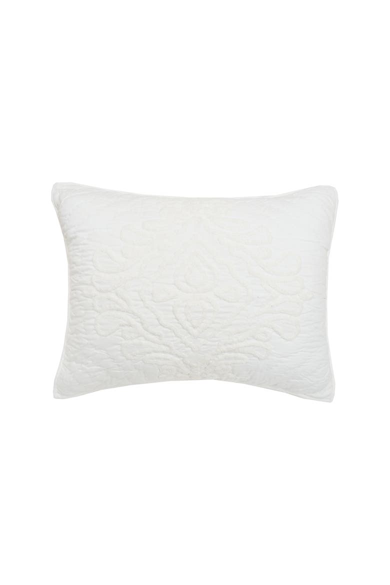Shyla Dove Cotton Standard Pillow Sham, Main, color, White