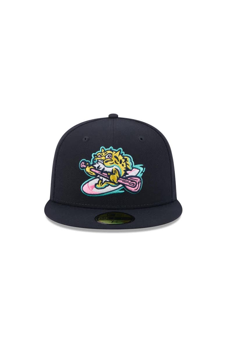 Men's New Era  Navy Jersey Shore BlueClaws Theme Nights 59FIFTY Fitted Hat, Alternate, color, Navy