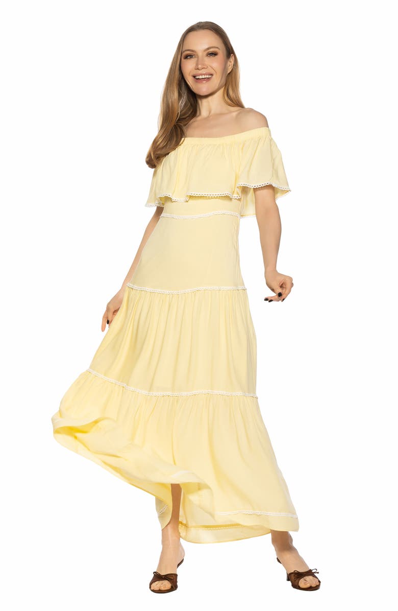 Alexia Admor Esme Off the Shoulder Maxi Dress, Alternate, color, 
