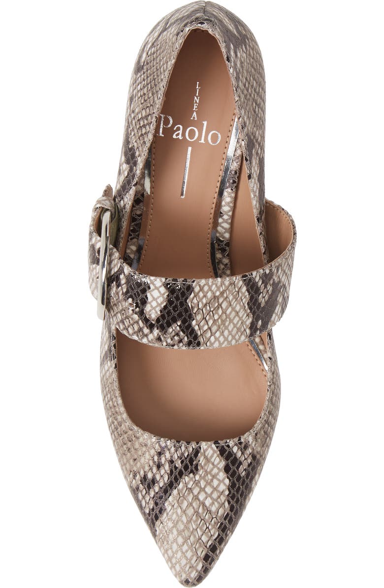 Linea Paolo Burton Mary Jane Pump, Alternate, color, White/ Black/ Taupe Leather