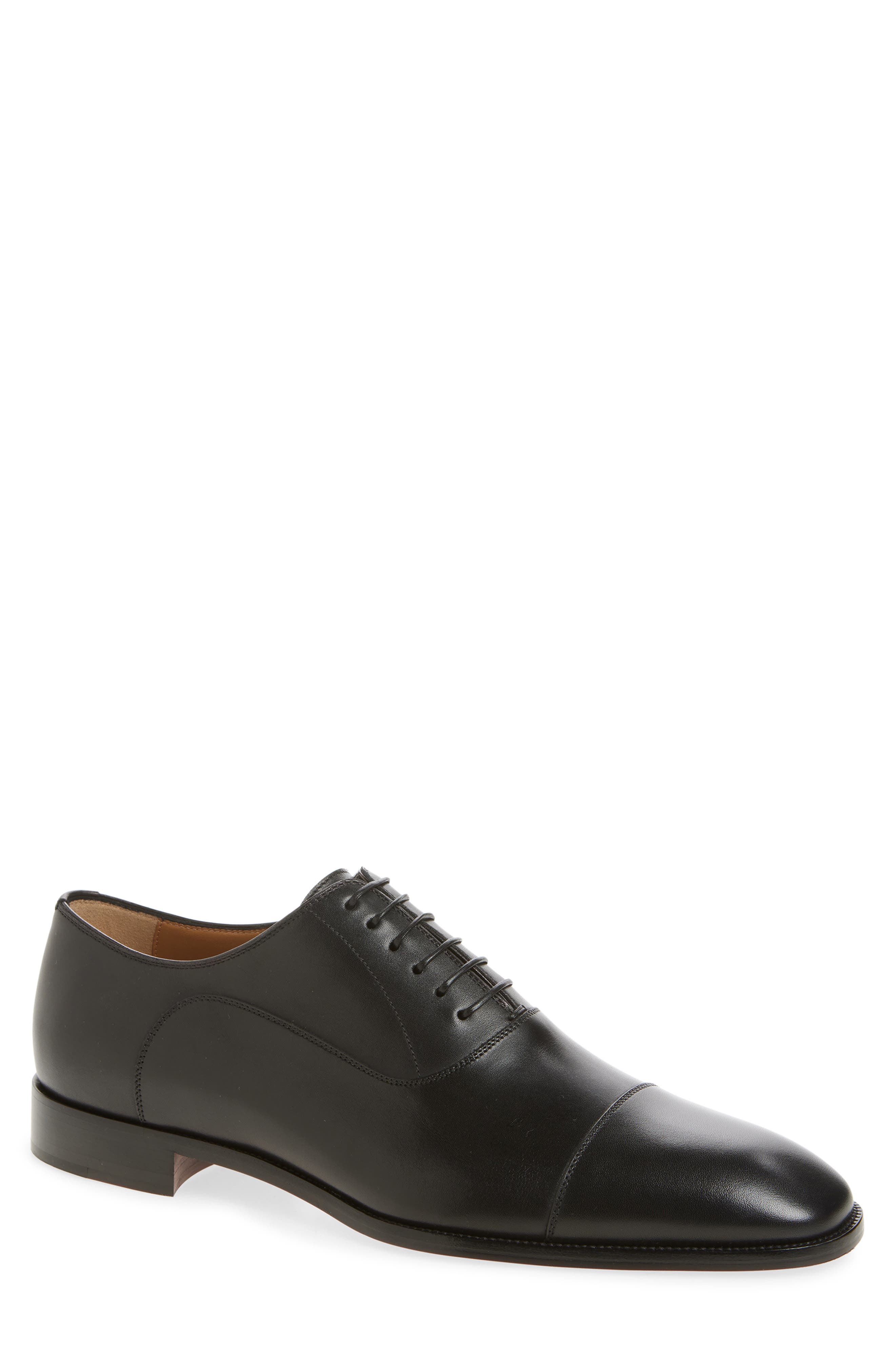 Christian Louboutin Greggory Cap Toe Oxford, Main, color, Black