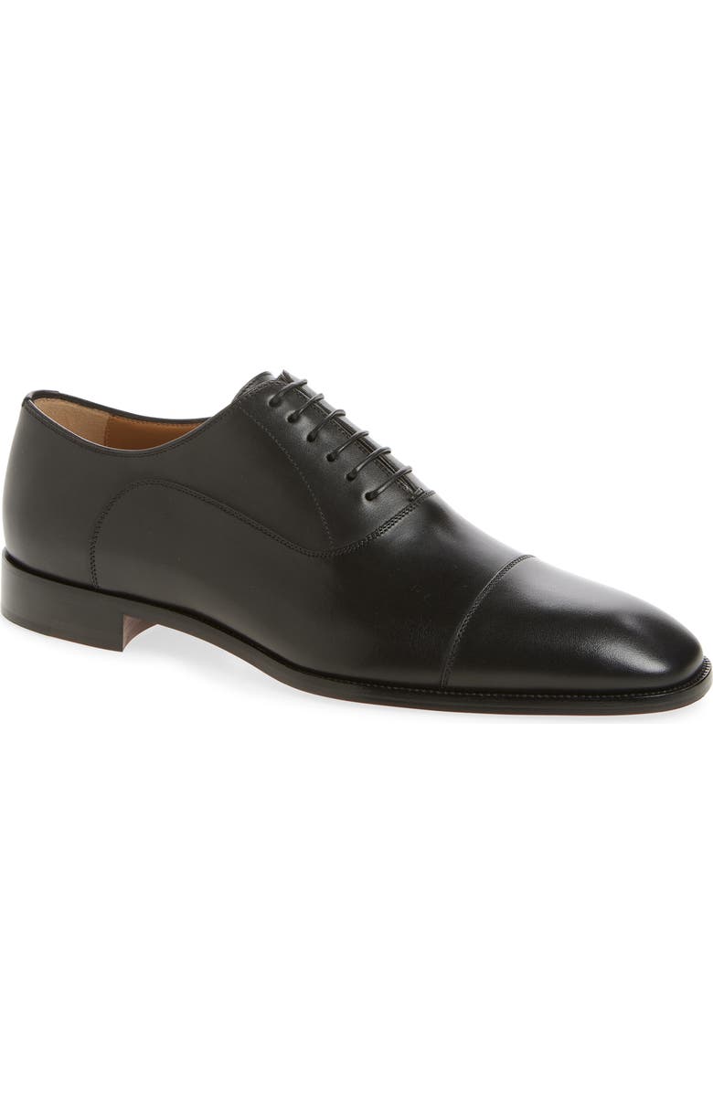 Christian Louboutin Greggory Cap Toe Oxford, Main, color, Black