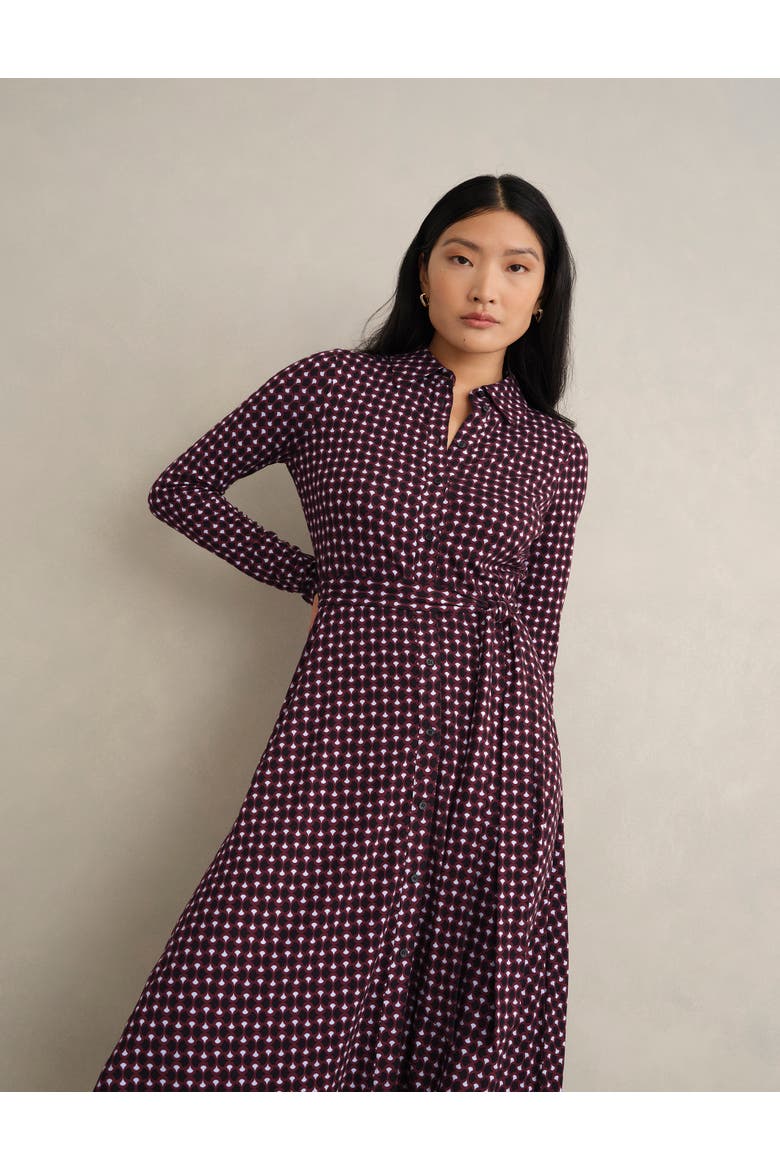 Clarice Printed Midi Dress, Alternate, color, Navy Multi