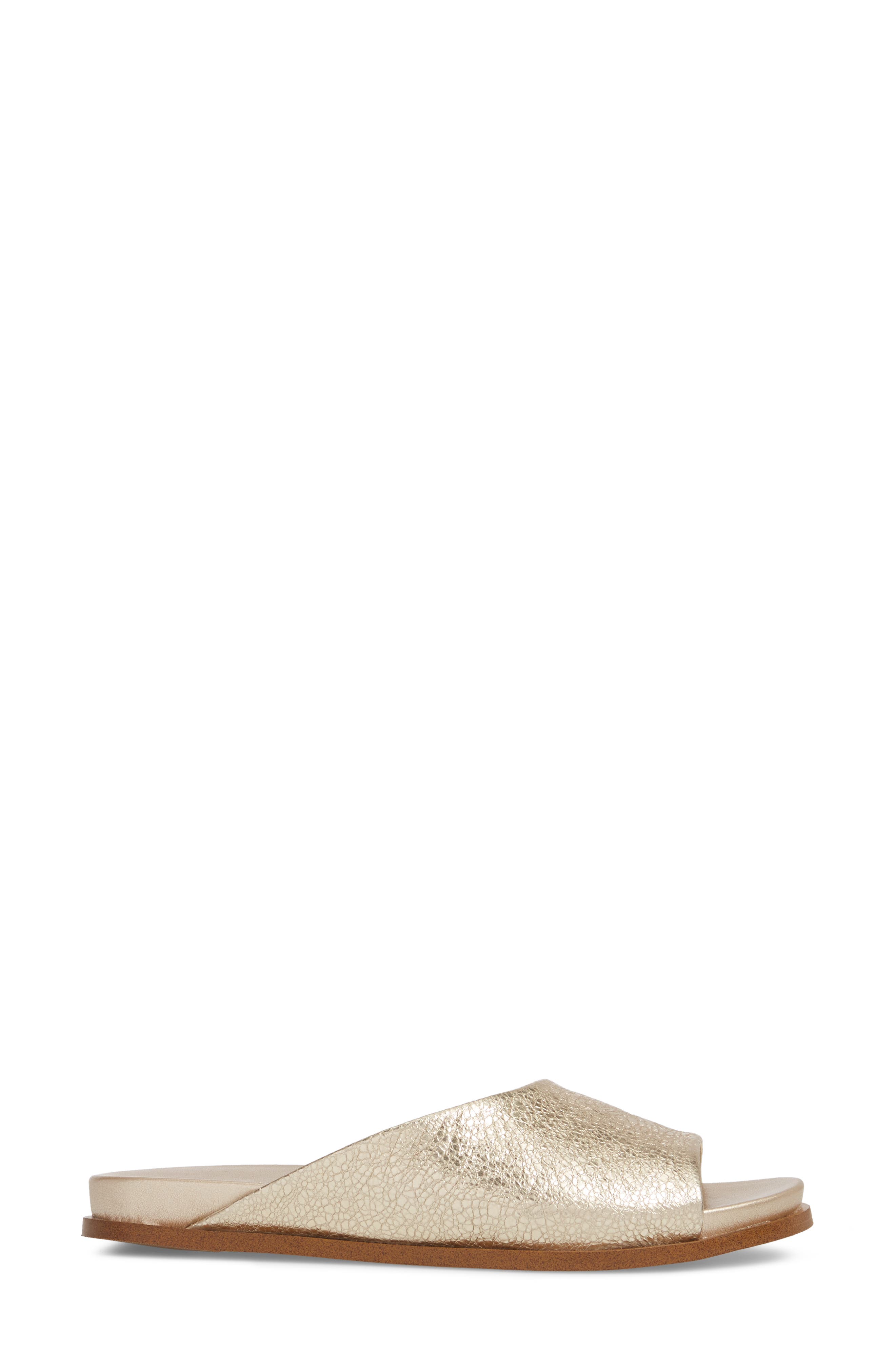 Onora Slide Sandal, Alternate, color, PLATINUM LEATHER