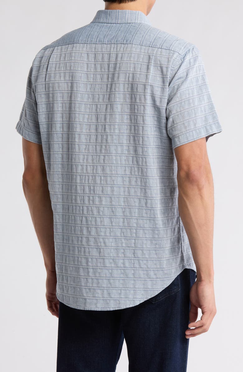 Ezekiel Hawke Short Sleeve Cotton Button-Down Shirt, Alternate, color, 