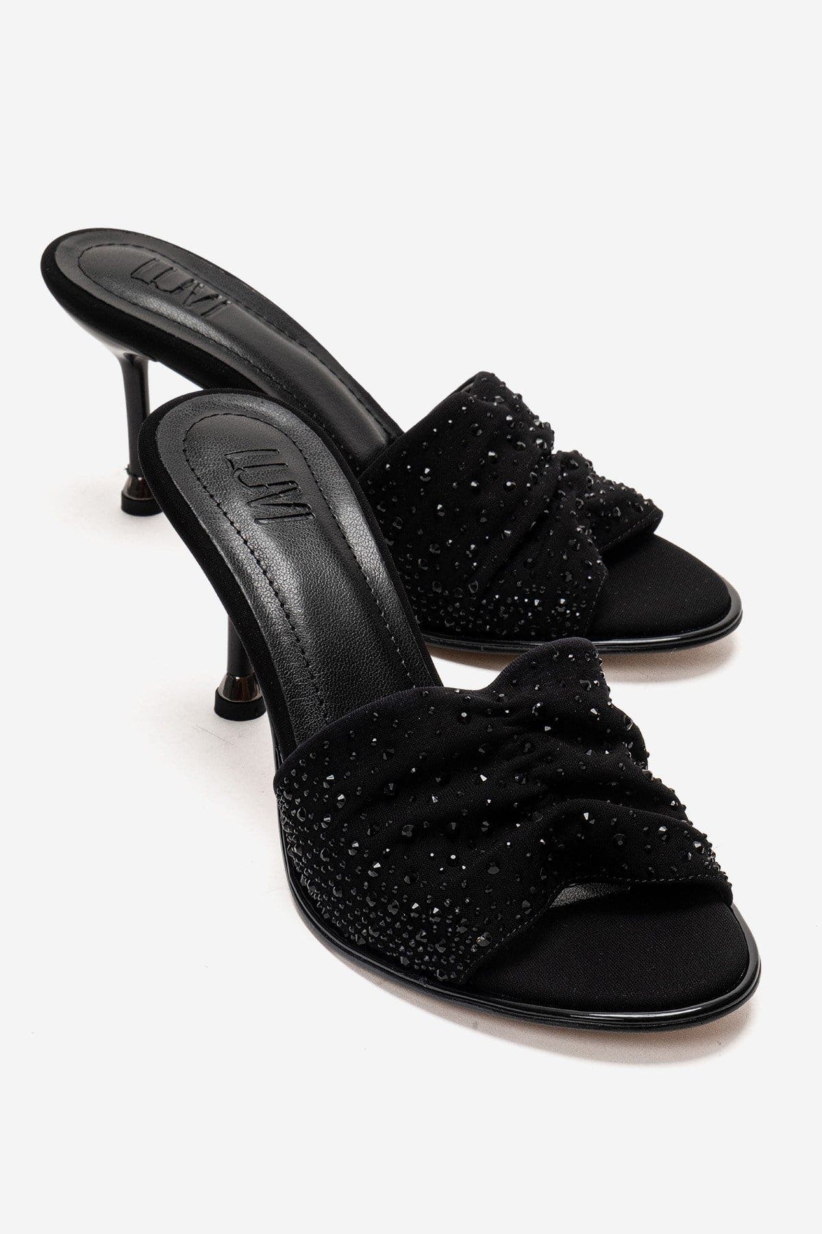 Prologue Shoes Karina Stiletto Mule, Main, color, Black