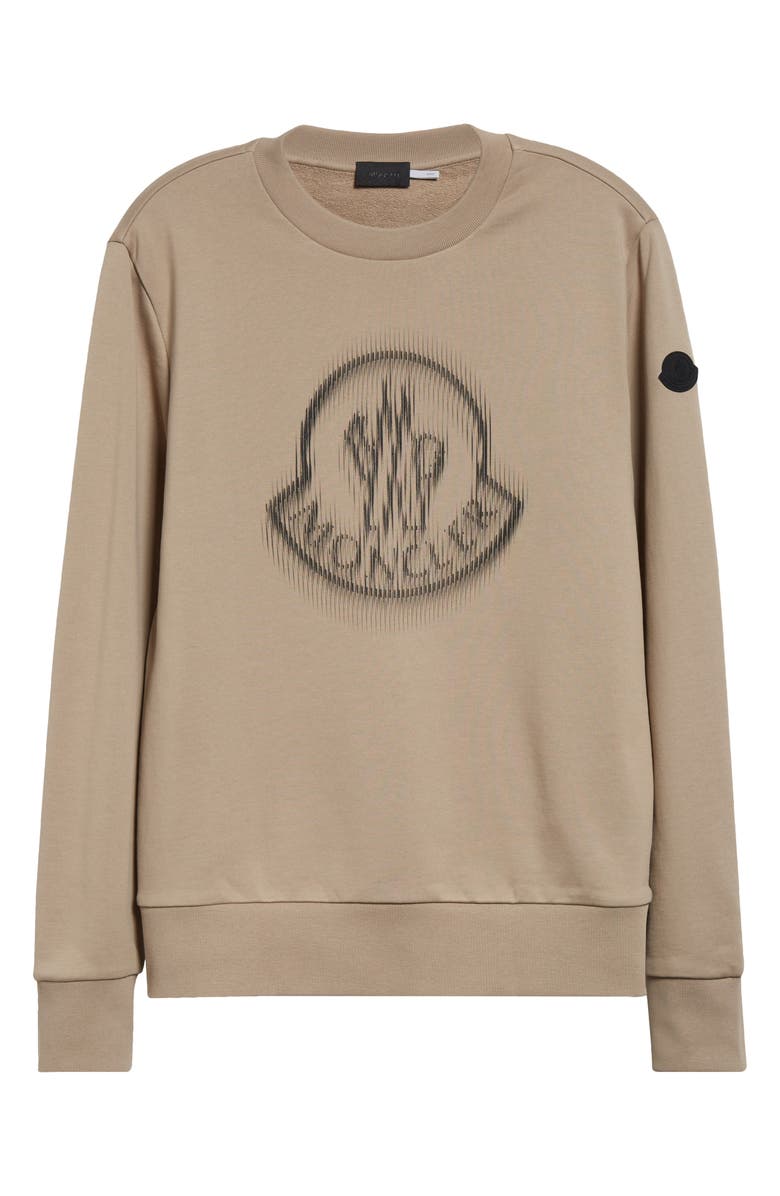 Moncler Blurred Logo Graphic Sweatshirt, Alternate, color, 