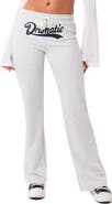 EDIKTED Dramatic Appliqué Low Rise Cotton Blend Fleece Pants