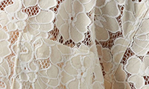 Brixton East Side Cotton Blend Lace Button-up Shirt In Neutral