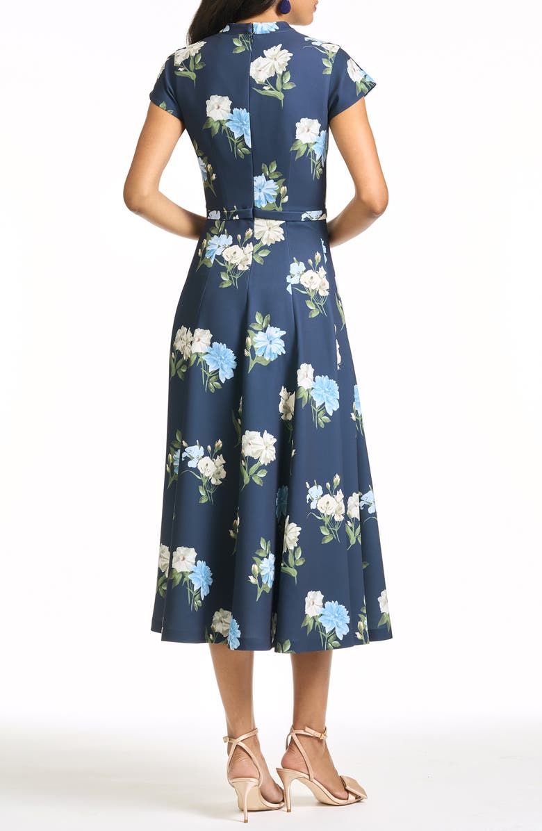 Sachin & Babi Jasmeen Floral Midi Dress, Alternate, color, Maritime Corsage