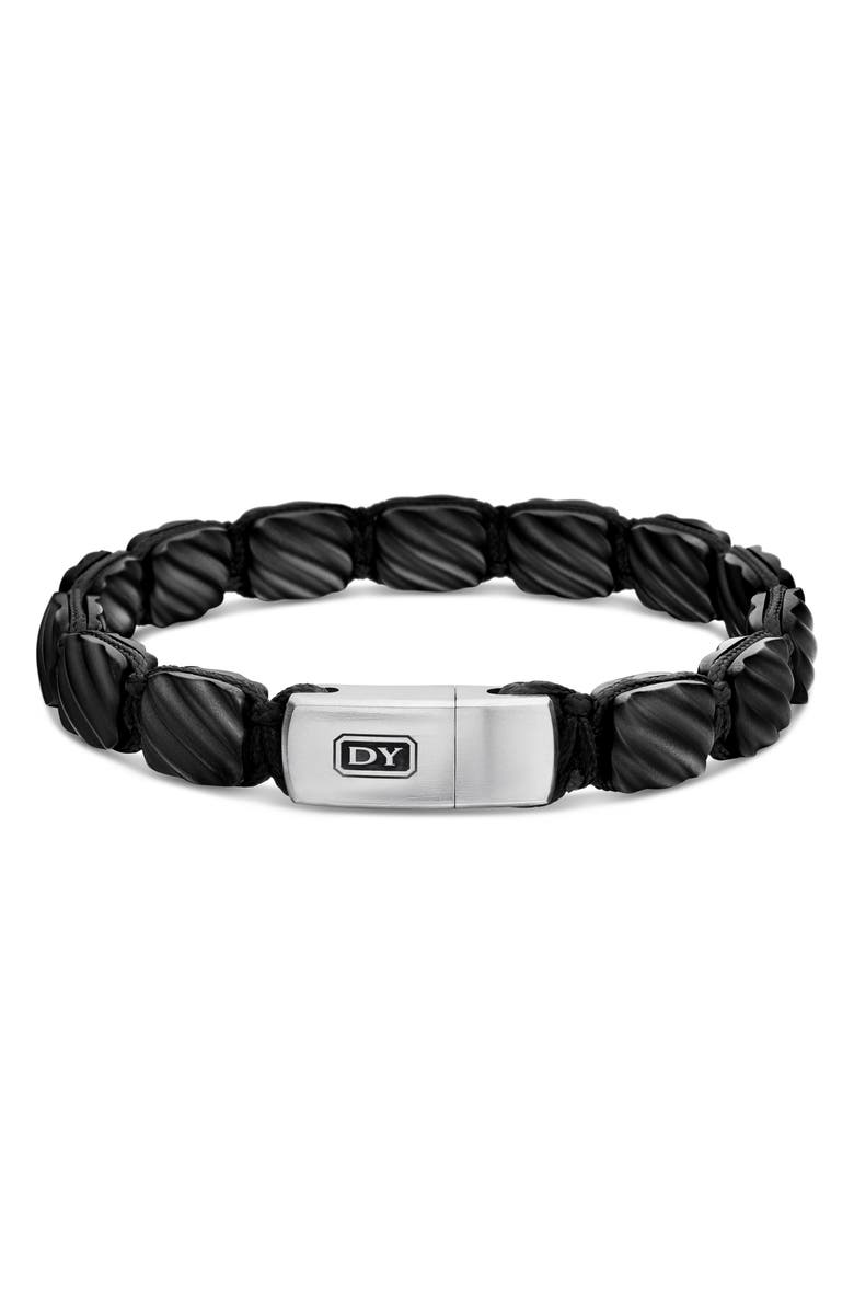 David Yurman Men's Woven Tile Bracelet in Black Titanium & Sterling Silver, Alternate, color, Blck Titanium W/ Sterling Silv