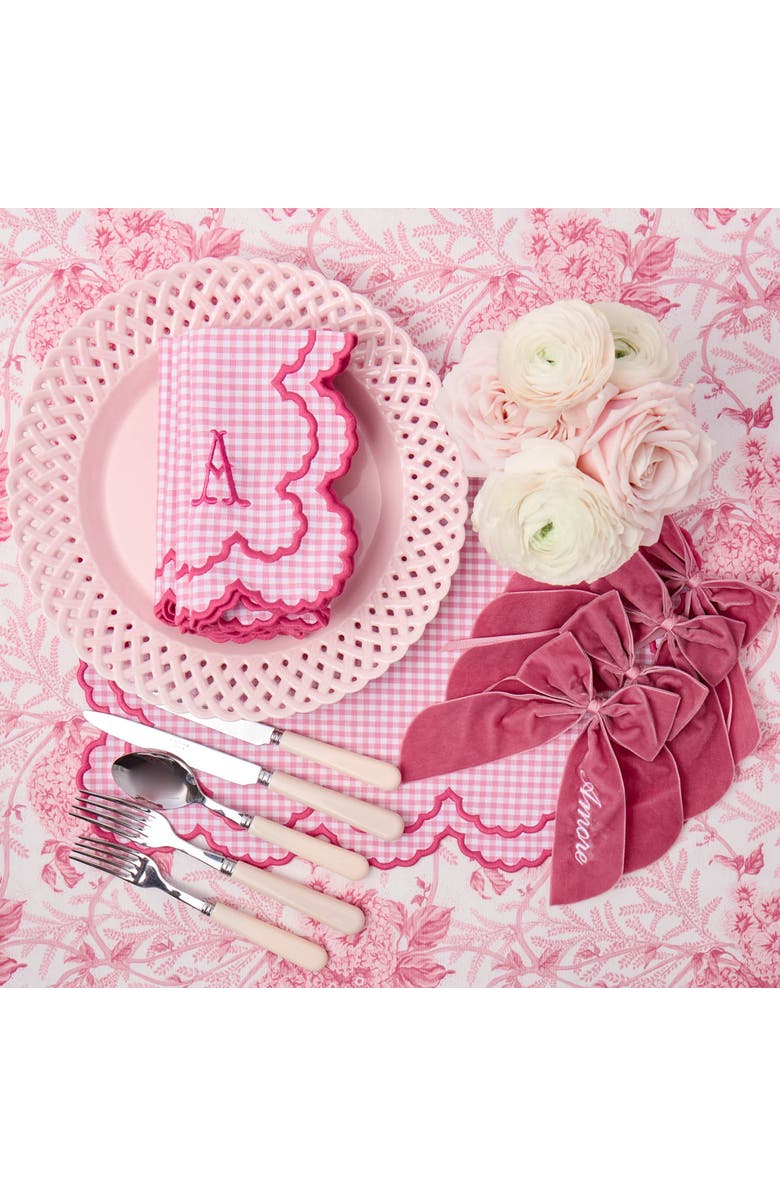 Mrs. Alice Pink Charlotte Gingham Placemats, Alternate, color, Pink