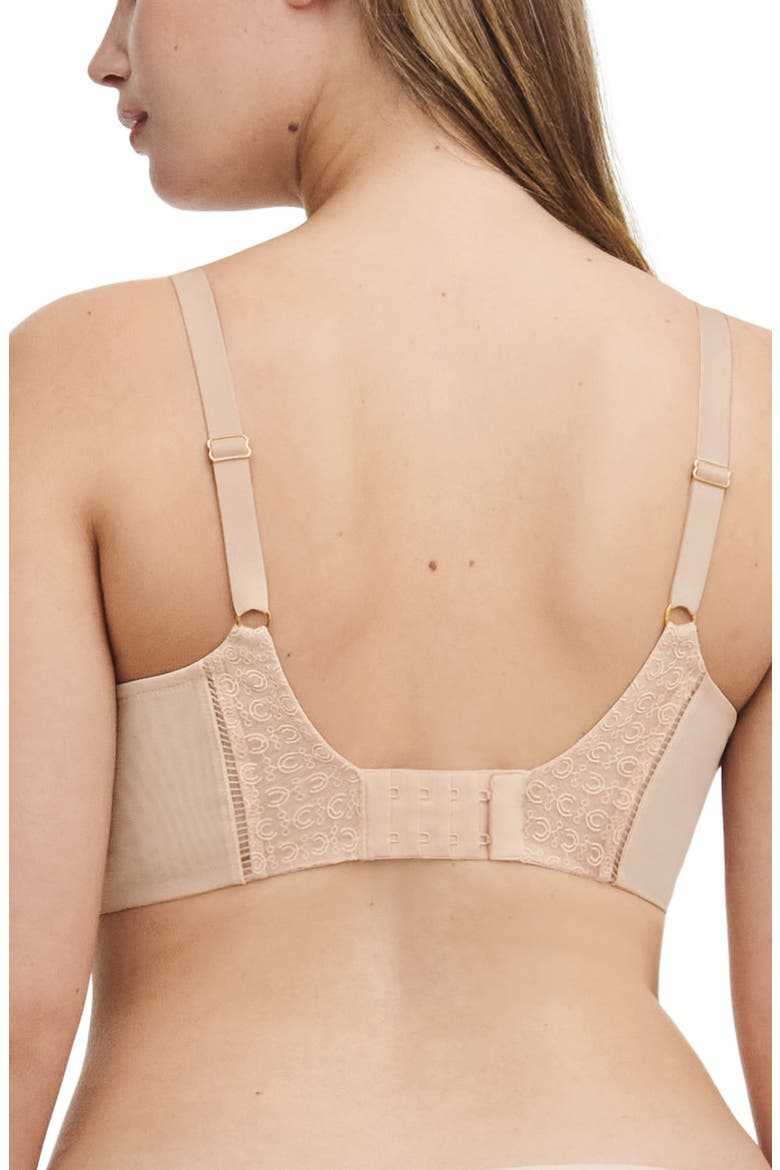 Monogram Underwire Unlined Plunge Bra, Alternate, color, BEIGE BLUSH