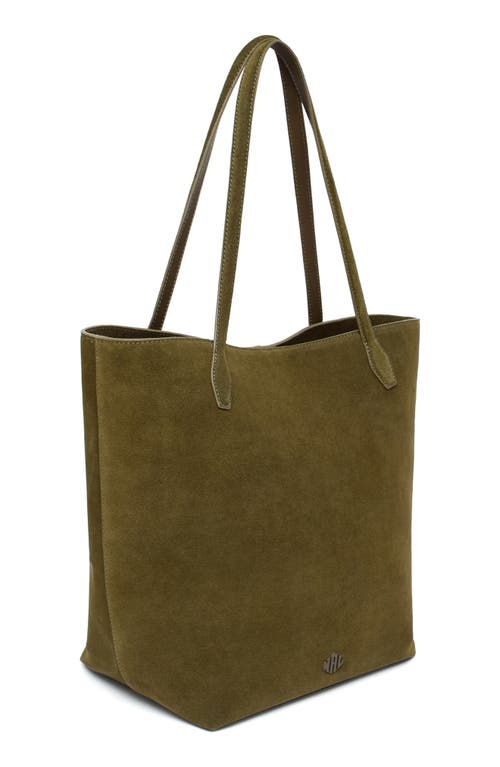 New Amsterdam Leatherworks Asher Large Suede Tote Bag In Green