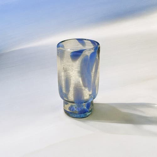 Meso Goods Frida Tall Stackable Glass Blue & Clear In Blue