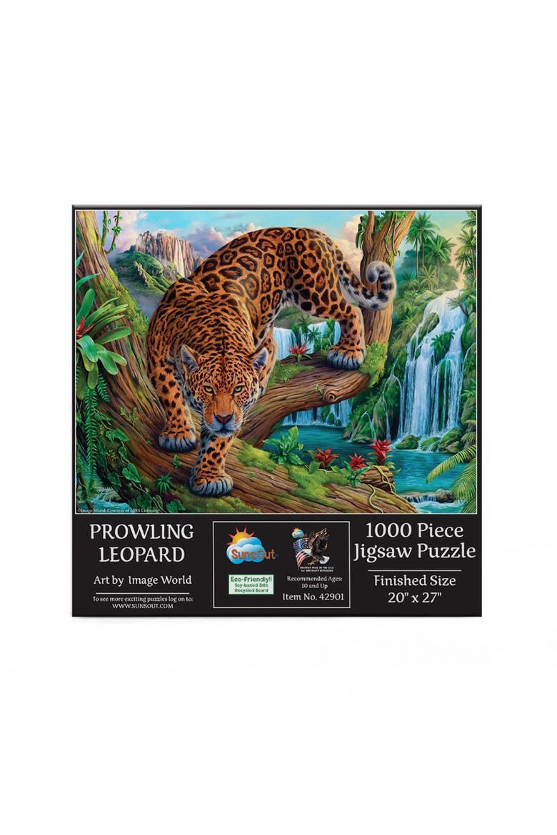 Prowling Leopard 1000 piece Jigsaw Puzzle for Adults, Alternate, color, Multicolor