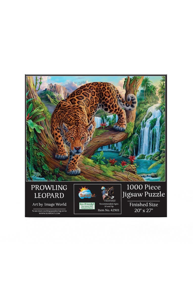 Sunsout Prowling Leopard 1000 piece Jigsaw Puzzle for Adults, Alternate, color, Multicolor