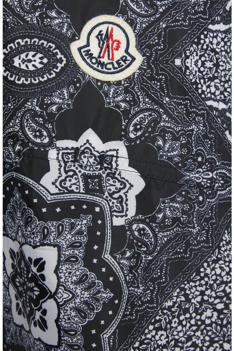 Bandana Print Swim Trunks, Alternate, color, BLACK
