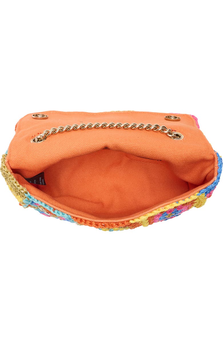 Kurt Geiger London Medium Kensington Crochet Crossbody Bag, Alternate, color, Aqua Multi