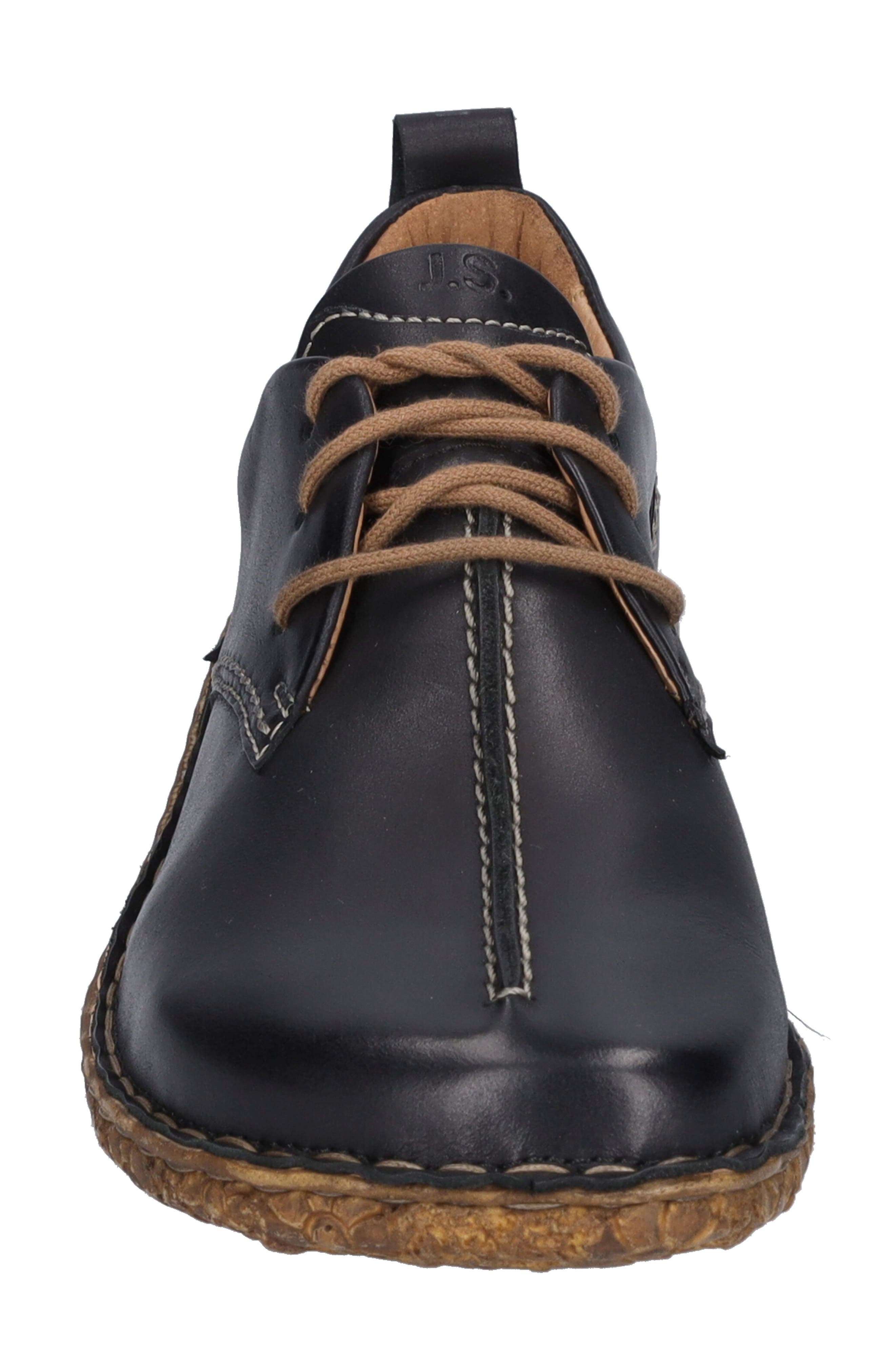 Josef Seibel Rosalie 50 Leather Sneaker, Alternate, color, Black