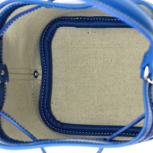 Pre-owned Goyard  Goyard Petit Flot Bucket Bag Coated Canvas Pm In Blue