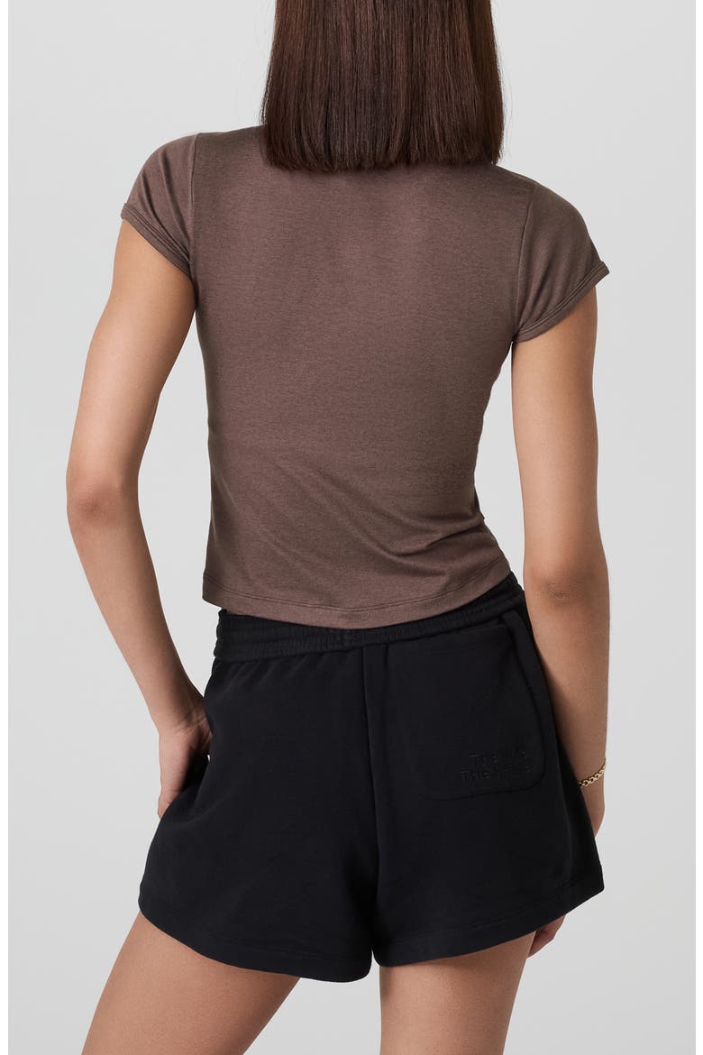 Halo Baby Tee, Alternate, color, CHOCOLATE MILK HEATHER