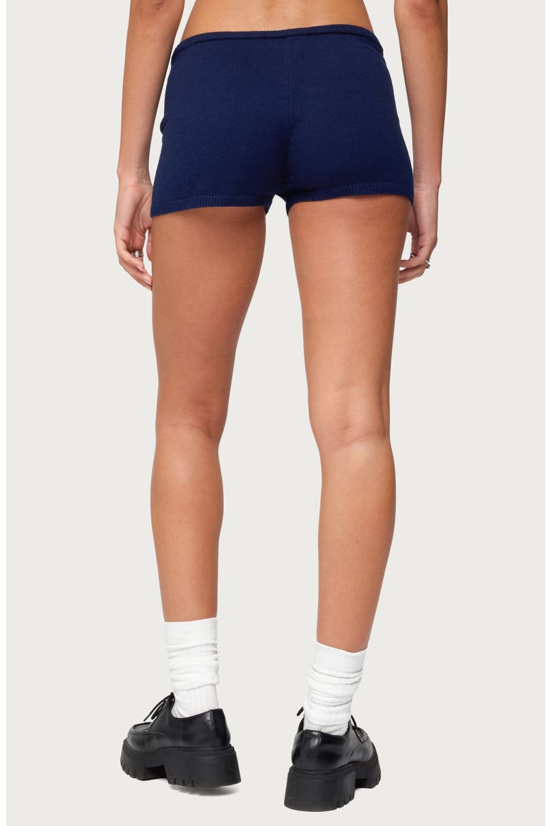 Arianna Knit Shorts, Alternate, color, NAVY