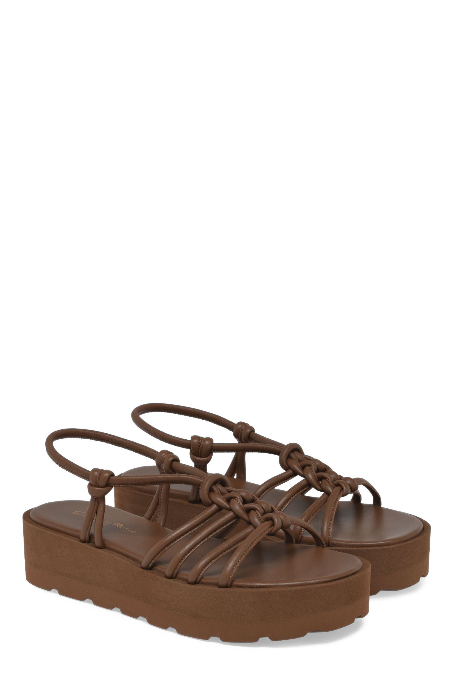 Hebe Sandal, Alternate, color, Brown Nappa