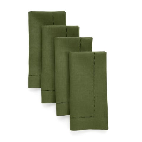 Linen Dinner Napkins - Classic Hemstitch, 20" x 20"