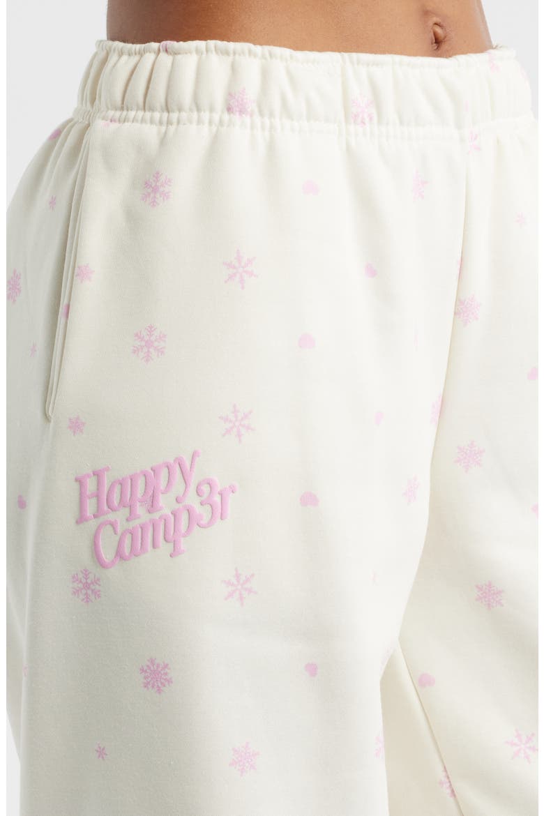 Pink Flurry Core Sweatpants, Alternate, color, CREAM