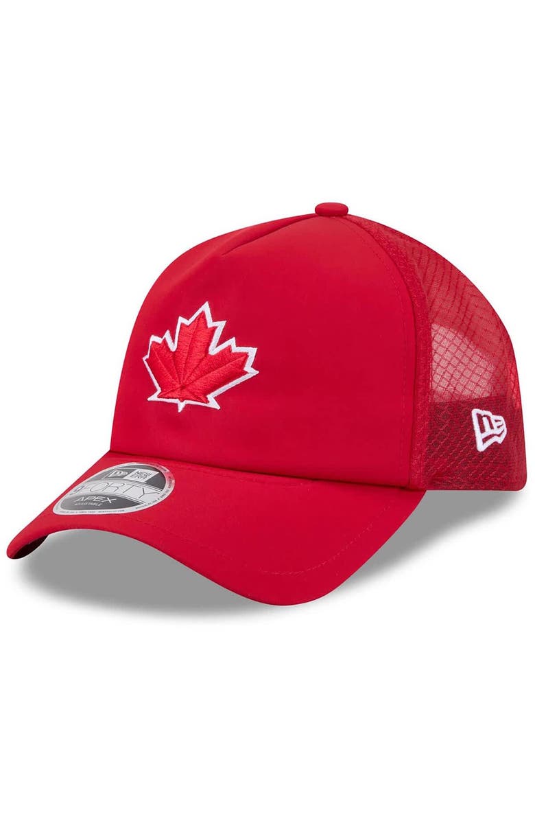 New Era Men's New Era Red Toronto Blue Jays 2026 Batting Practice Alternate Apex 9FORTY Adjustable Hat, Main, color, Red
