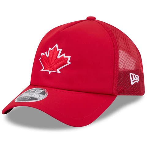 Men's New Era Red Toronto Blue Jays 2026 Batting Practice Alternate Apex 9FORTY Adjustable Hat