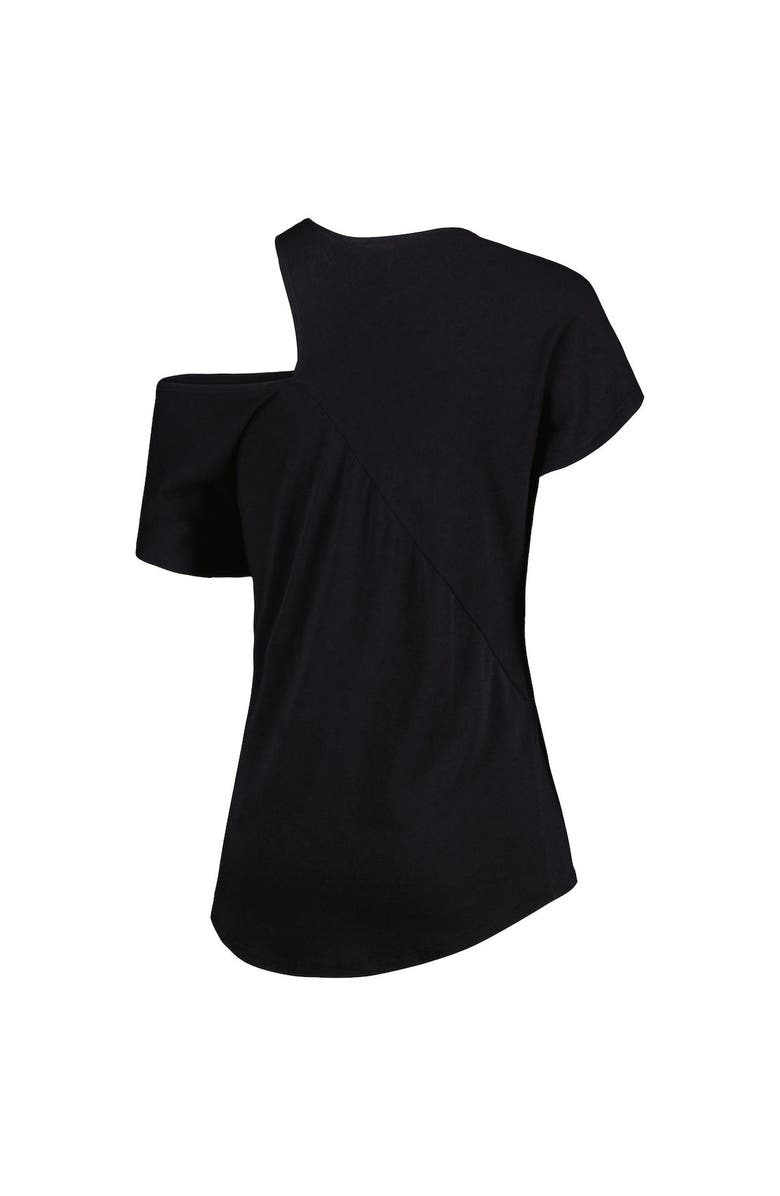 KIYA TOMLIN Women's KIYA TOMLIN Black Washington Commanders Cut Out Tri-Blend Shirt, Alternate, color, Black