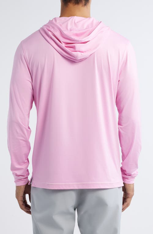 Johnnie-o Talon Prep-formance Long Sleeve Hooded T-shirt In Porto Pink