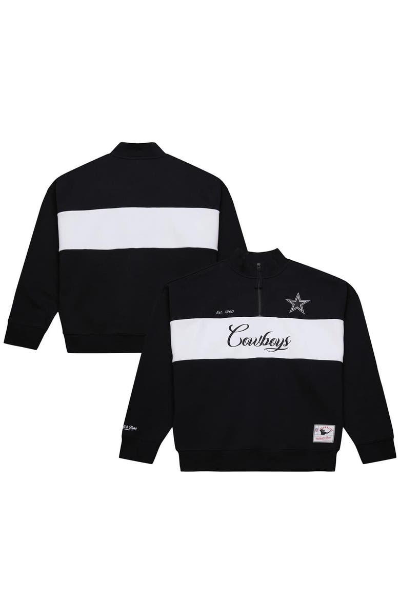 Mitchell & Ness Women's Mitchell & Ness Black Dallas Cowboys Quarter-Zip Jacket, Alternate, color, Black