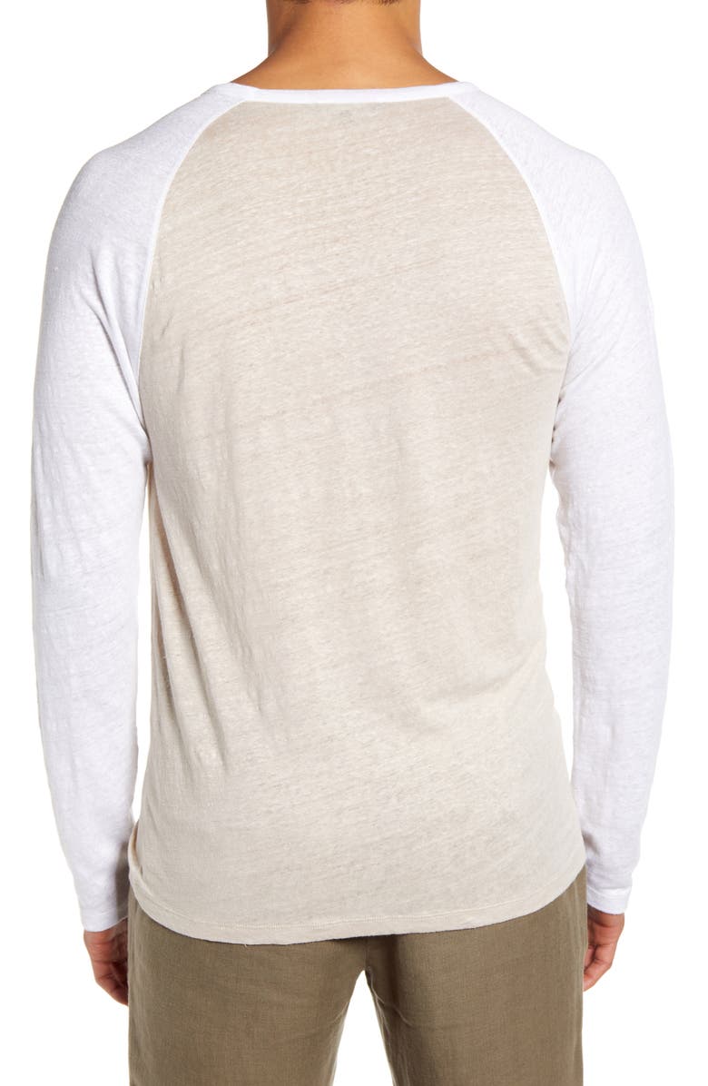 Vince Slim Fit Linen Baseball T-Shirt, Alternate, color, 