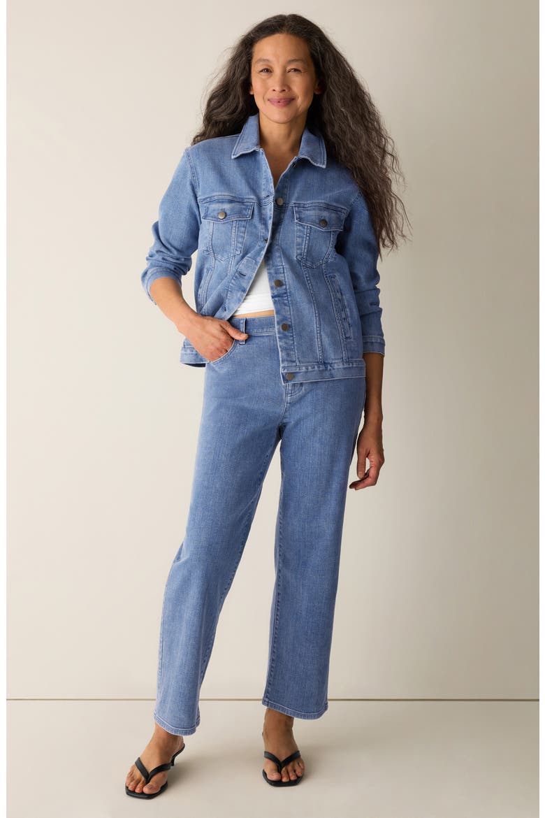 Stretch Organic Cotton Blend Denim Jacket, Alternate, color, CLASSIC INDIGO