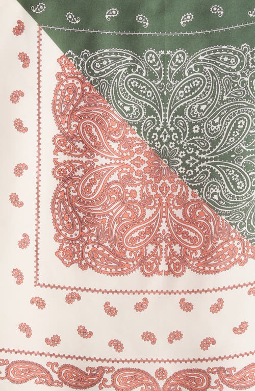 Ellian Paisley Colorblock Satin Scarf