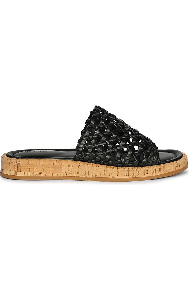 Jelavu Cloud Woven Leather Cork Slide Sandal, Alternate, color, Black