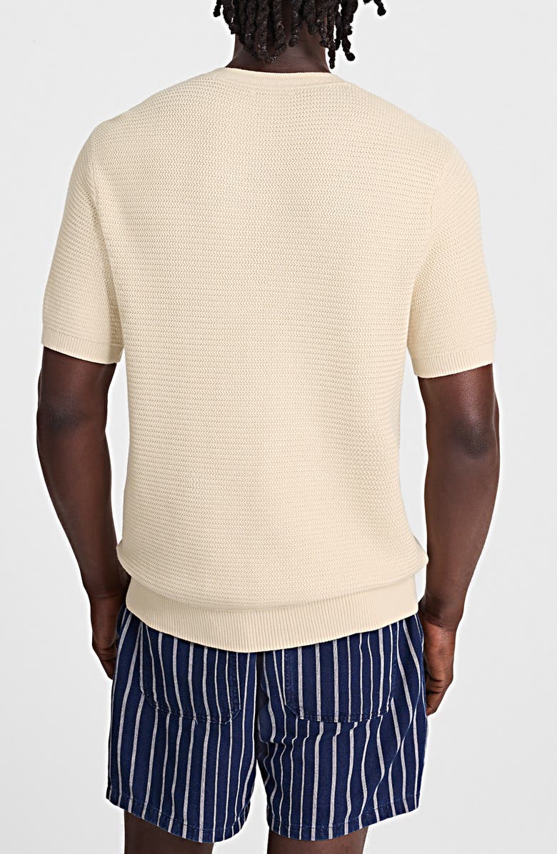 Madewell Zigzag Stitch Sweater Top, Alternate, color, Parchment