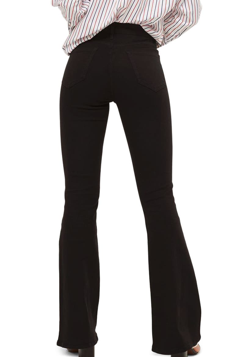 Jamie High Waist Flare Jeans, Alternate, color, BLACK