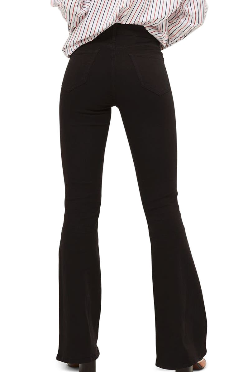 Topshop Jamie High Waist Flare Jeans, Alternate, color,